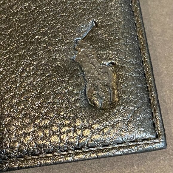 NWT Polo Ralph Lauren Men's Pebbled Leather Card Case Money Clip Gift Box Set - Picture 8 of 9